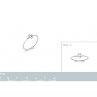 Bague argent rhodié 925/000 1917310