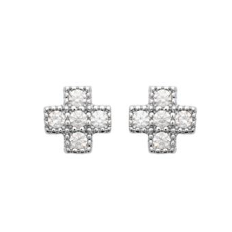 Boucles d'oreilles argent rhodié 925/000 oz 1591710