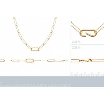 Collier plaqué-or 750/000 3 microns 92187145