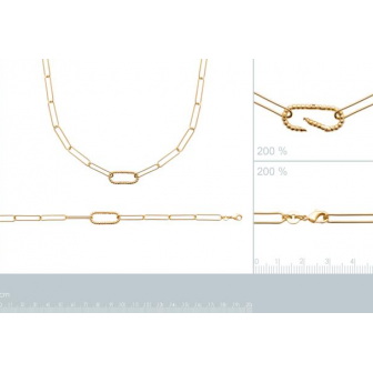 Collier plaqué-or 750/000 3 microns 92187045