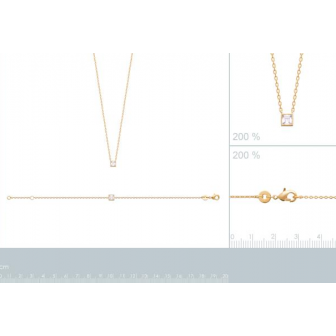 Collier plaqué-or 3 microns 750/000 oz 97356645