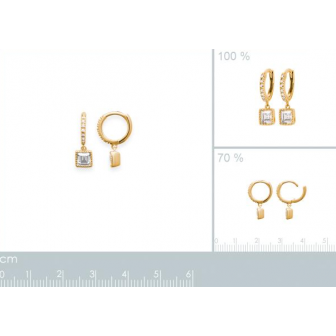 Créoles plaqué-or 750/000 3 microns oz 2643810