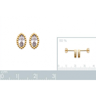 Boucles d'oreilles plaqué-or 3 microns 750/000 oz 23000710