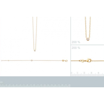 Collier plaqué-or 750/000 3 microns oz 97357045