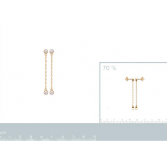 Boucles d'oreilles plaqué-or 750/000 3 microns oz 2599410