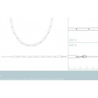 Collier argent rhodié 925/000 72178745