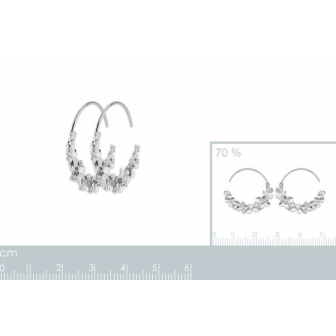 Créoles argent rhodié 925/000 7639400