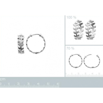 Créoles argent rhodié 925/000 7644400