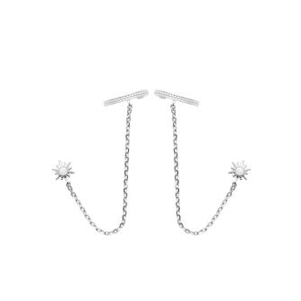 Créoles argent rhodié 925/000 oz 1641710