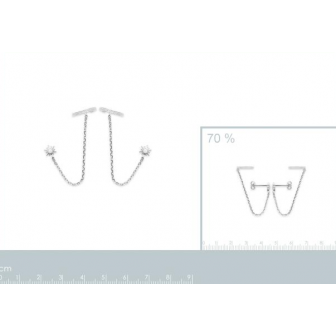 Créoles argent rhodié 925/000 oz 1641710