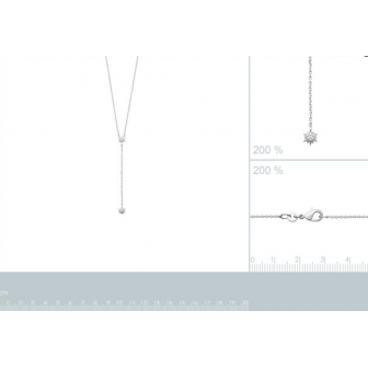 Collier argent rhodié 925/000 oz 873550