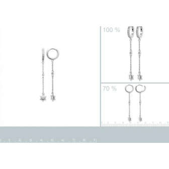 Créoles argent rhodié 925/000 oz 1641210