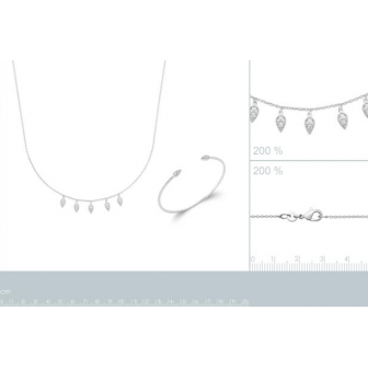 Collier argent rhodié 925/000 oz 87355745