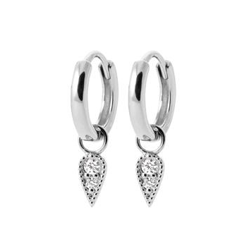 Créoles argent rhodié 925/000 oz 1643010