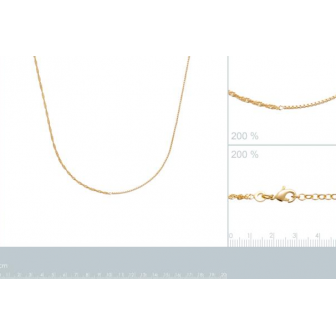 Collier plaqué-or 750/000 3 microns 921876