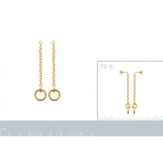 Boucles d'oreilles plaqué-or 750/000 3 microns 2593900