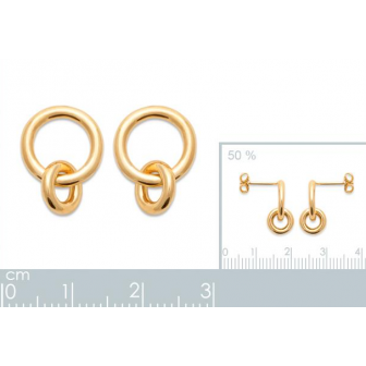 Boucles d'oreilles plaqué-or 750/000 3 microns 2593800