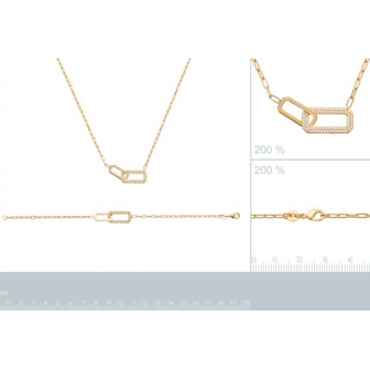 Collier plaqué-or 750/000 3 microns oz 97350745