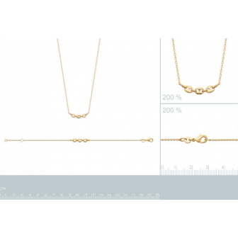 Collier plaqué-or 750/000 3 microns 92184245