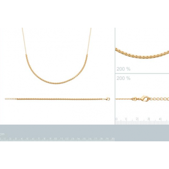 Bracelet plaqué-or 750/000 3 microns 92183218