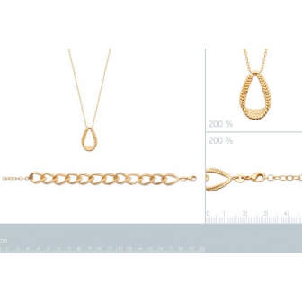 Collier plaqué-or 750/000 3 microns 92185045