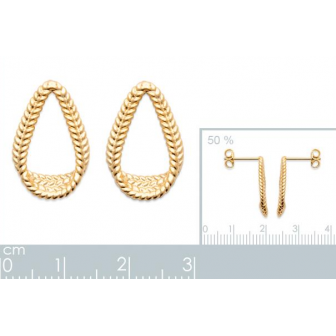 Boucles d'oreilles plaqué-or 750/000 3 microns 2595500