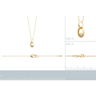 Collier plaqué-or 3 microns 750/000 3 microns 97351145