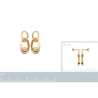 Boucles d'oreilles plaqué-or 750/000 3 microns oz 2592510