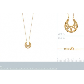 Collier plaqué-or 750/000 3 microns 92187445