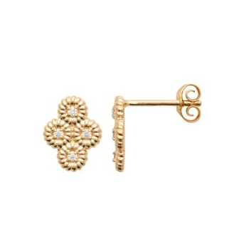 Boucles d'oreilles plaqué-or 750/000 3 microns oz 2594010