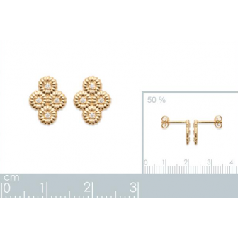 Boucles d'oreilles plaqué-or 750/000 3 microns oz 2594010
