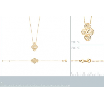 Collier plaqué-or 750/000 3 microns 92184745