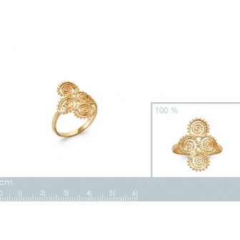 Bague plaqué-or 750/000 3 microns 2919100