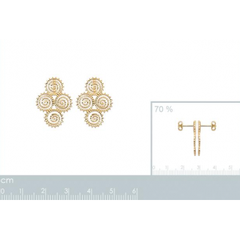 Boucles d'oreilles plaqué-or 750/000 3 microns 2594700