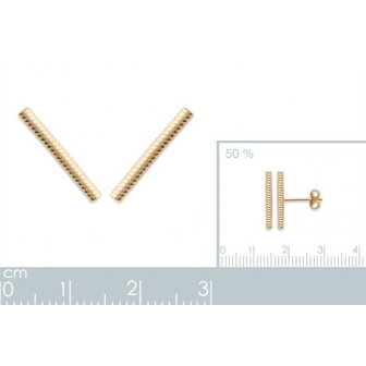 Boucles d'oreilles plaqué-or 750/000 3 microns 2594100
