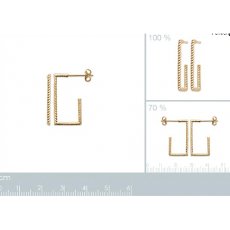 Créoles plaqué-or 750/000 3 microns 2639900