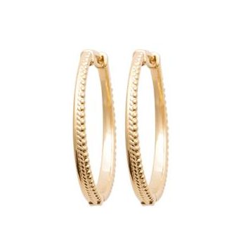 Créoles plaqué-or 750/000 3 microns UHB1800