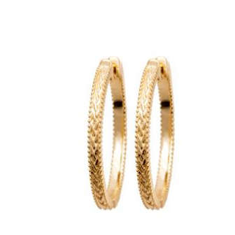 Créoles plaqué-or 750/000 3 microns UHB4500