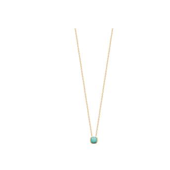 Collier plaqué-or 750/000 3 microns et pierre AMAZONITE 97357945