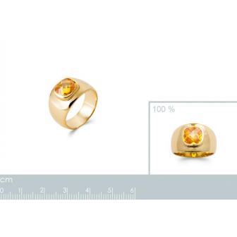 Bague plaqué-or 750/000 5 microns pierres synthétiques 2923690