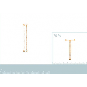 Boucles d'oreilles plaqué-or 750/000 3 microns oz 2587810