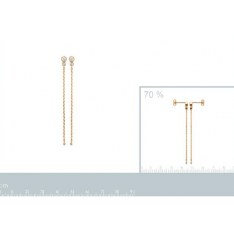 Boucles d'oreilles plaqué-or 750/000 3 microns 2593610