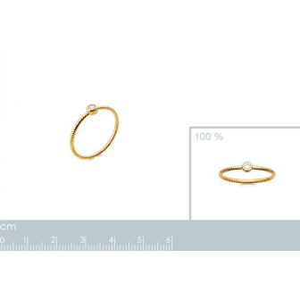 Bague plaqué-or 750/000 5 microns oz 2921610