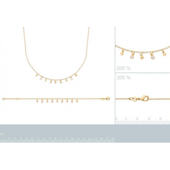 Collier plaqué-or 750/000 3 microns oz 97357345