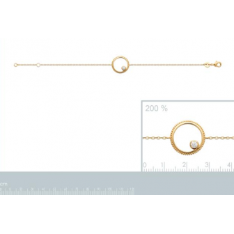 Bracelet plaqué-or 750/000 3 microns oz 973522