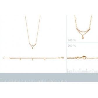 Collier plaqué-or 750/000 3 microns oz 97353345