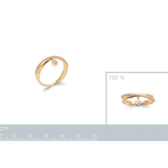 Bague plaqué-or 750/000 5 microns oz 2919910