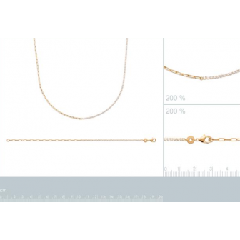 Collier plaqué-or 750/000 3 microns oz 97353140