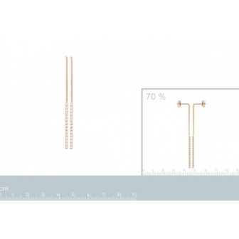 Boucles d'oreilles plaqué-or 750/000 3 microns oz 2597910