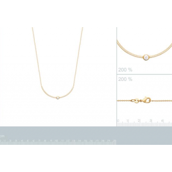 Collier plaqué-or 750/000 3 microns oz 973571